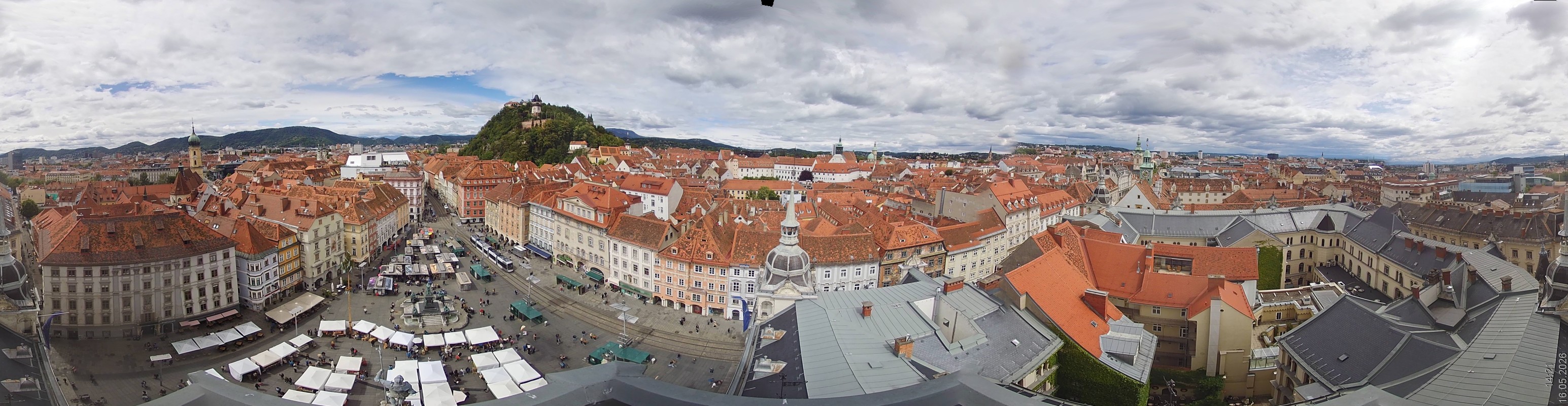 Archiv Foto Webcam Grazer Rathaus