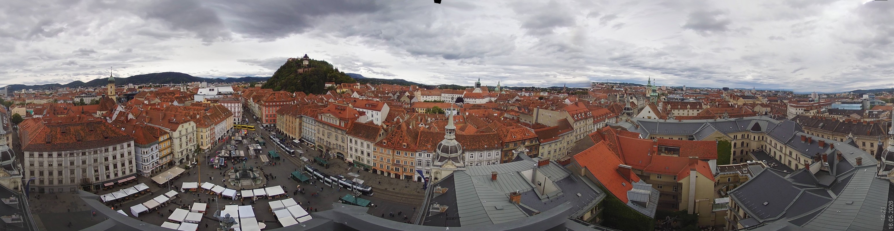 Archiv Foto Webcam Grazer Rathaus