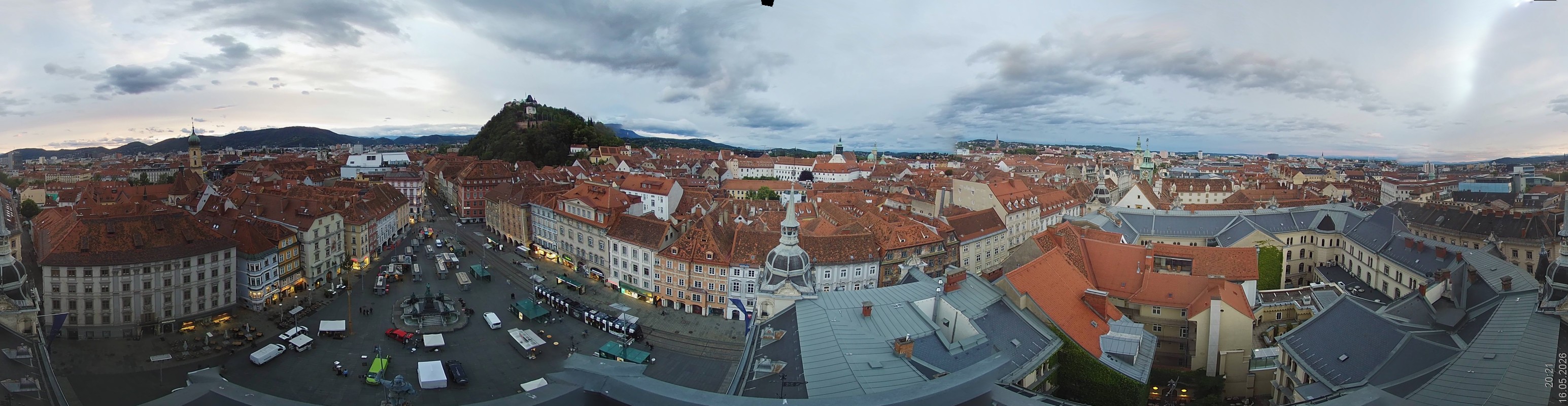 Archiv Foto Webcam Grazer Rathaus