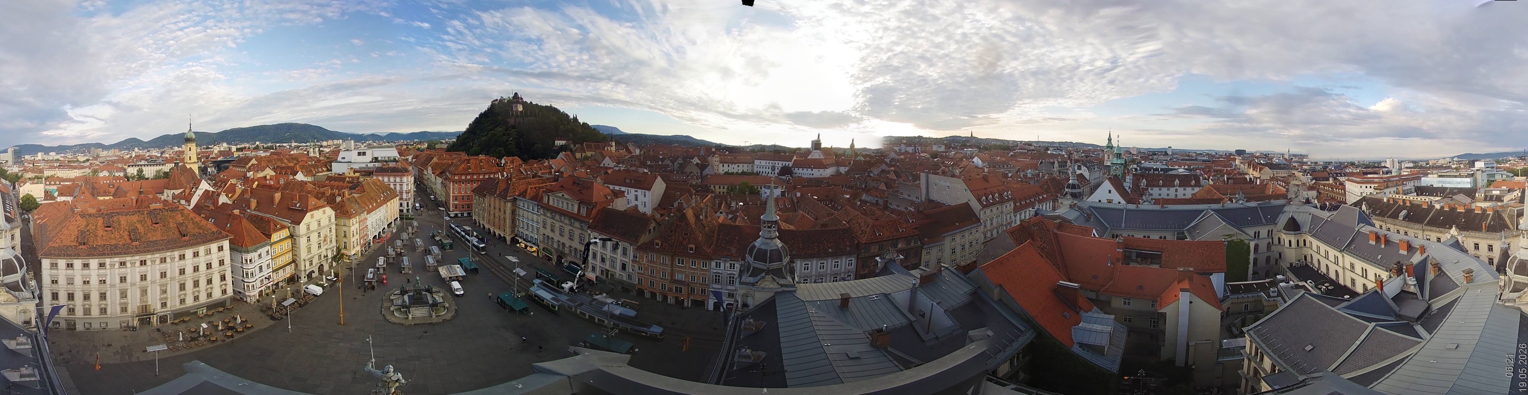 Archiv Foto Webcam Grazer Rathaus