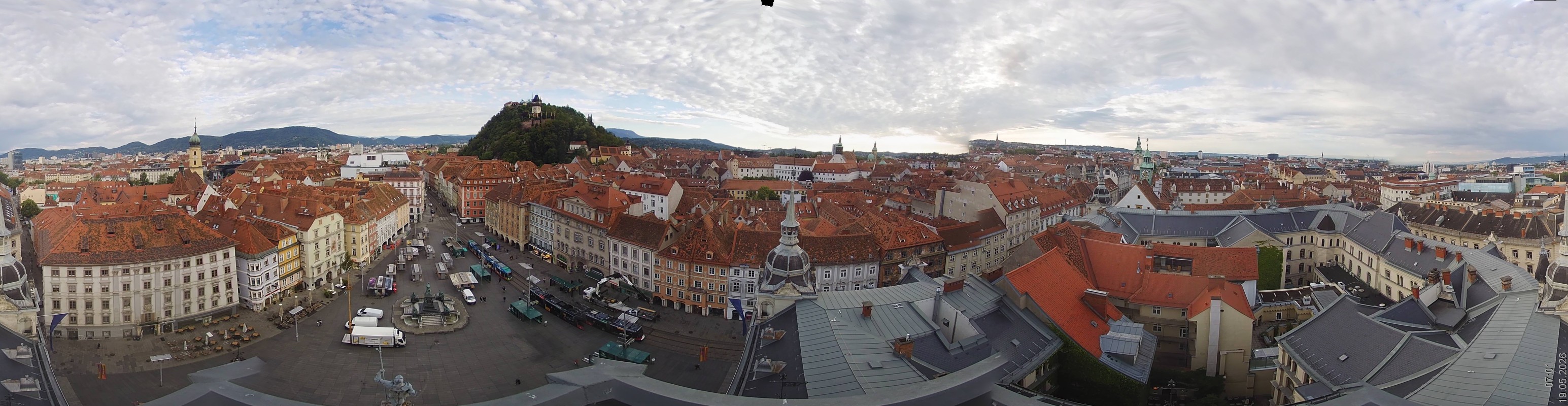 Archiv Foto Webcam Grazer Rathaus