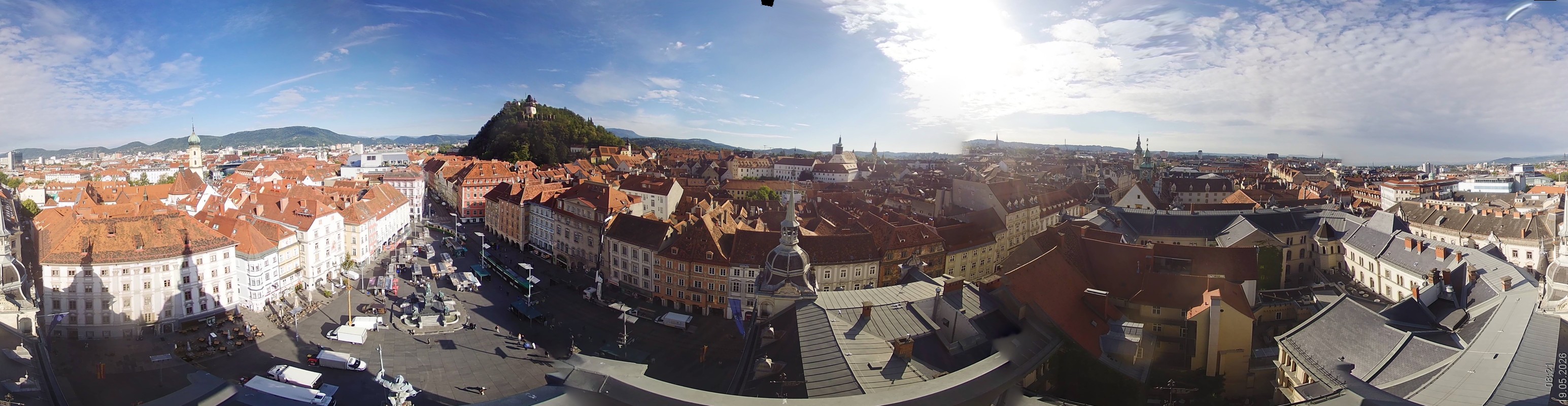 Archiv Foto Webcam Grazer Rathaus