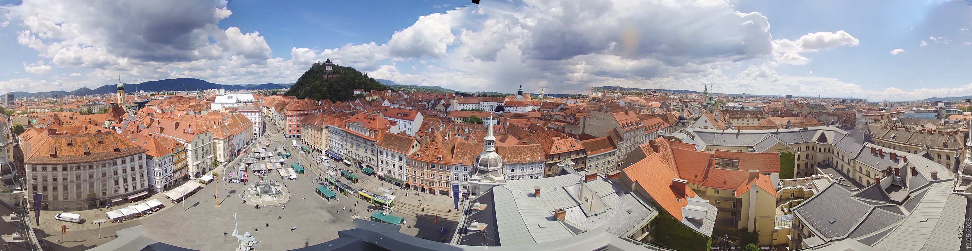 Archiv Foto Webcam Grazer Rathaus