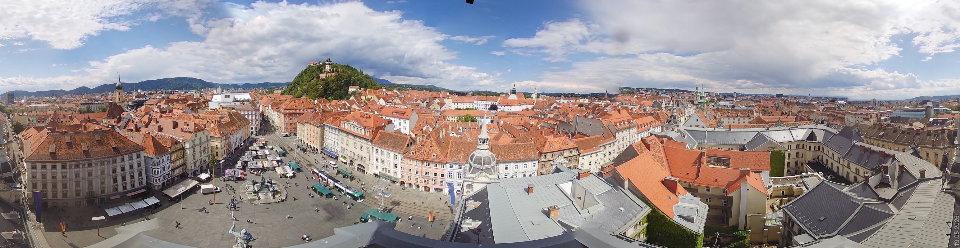 Archiv Foto Webcam Grazer Rathaus