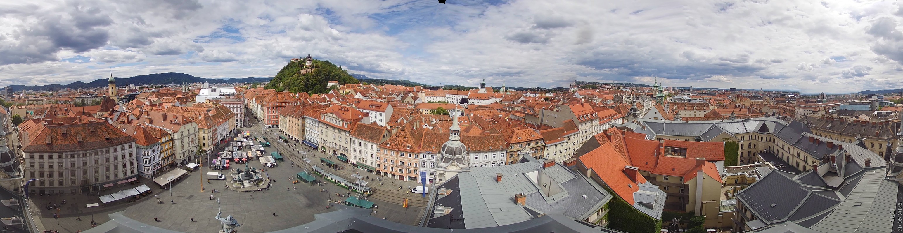 Archiv Foto Webcam Grazer Rathaus
