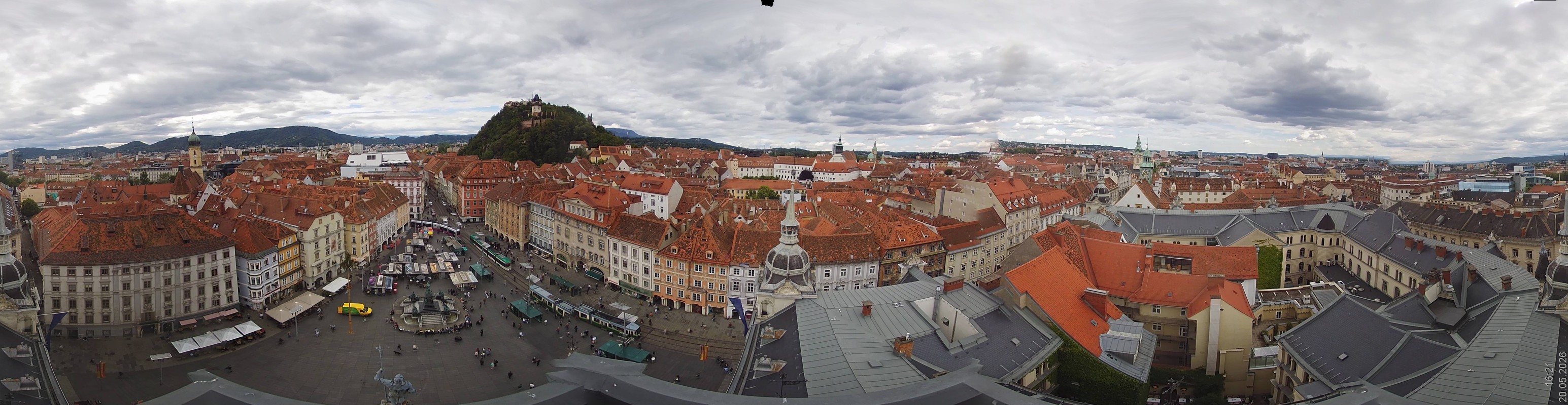 Archiv Foto Webcam Grazer Rathaus