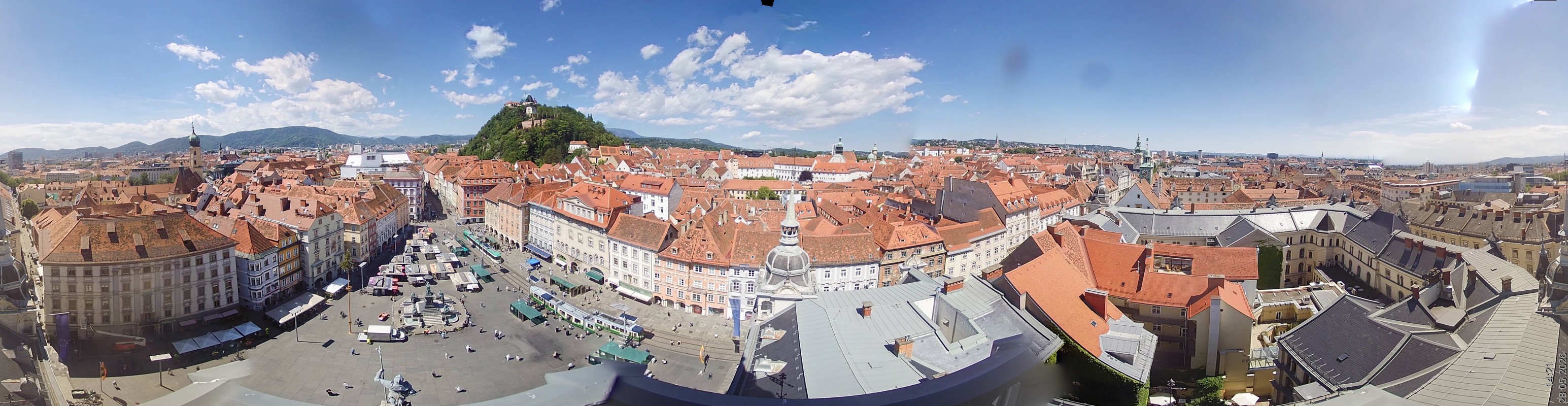 Archiv Foto Webcam Grazer Rathaus