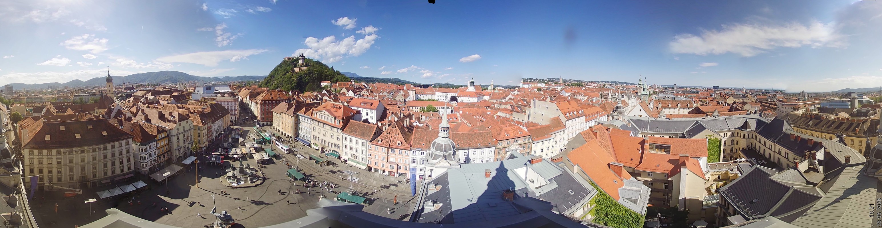 Archiv Foto Webcam Grazer Rathaus
