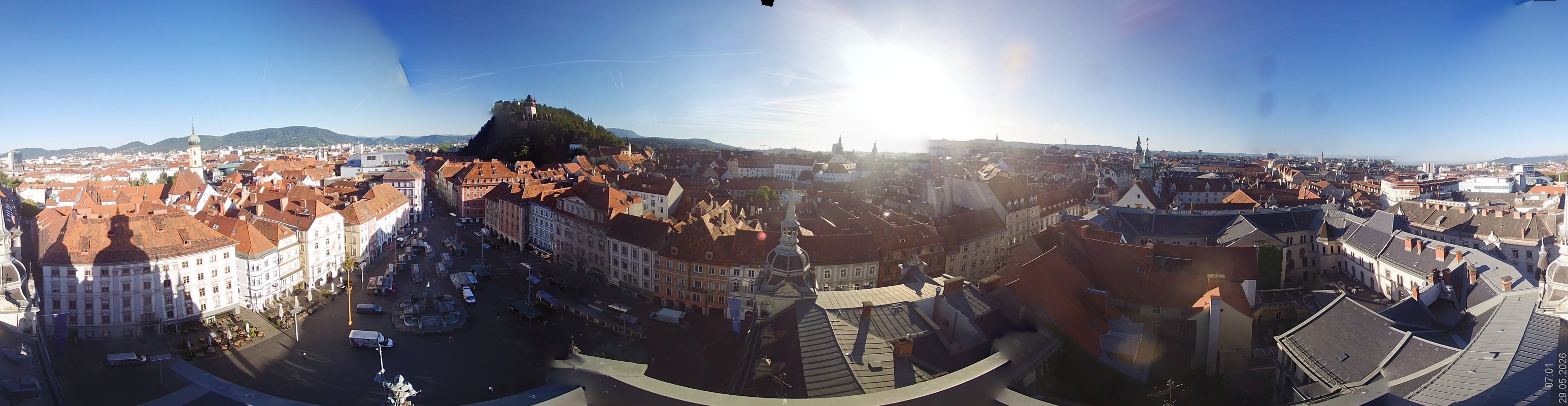 Archiv Foto Webcam Grazer Rathaus