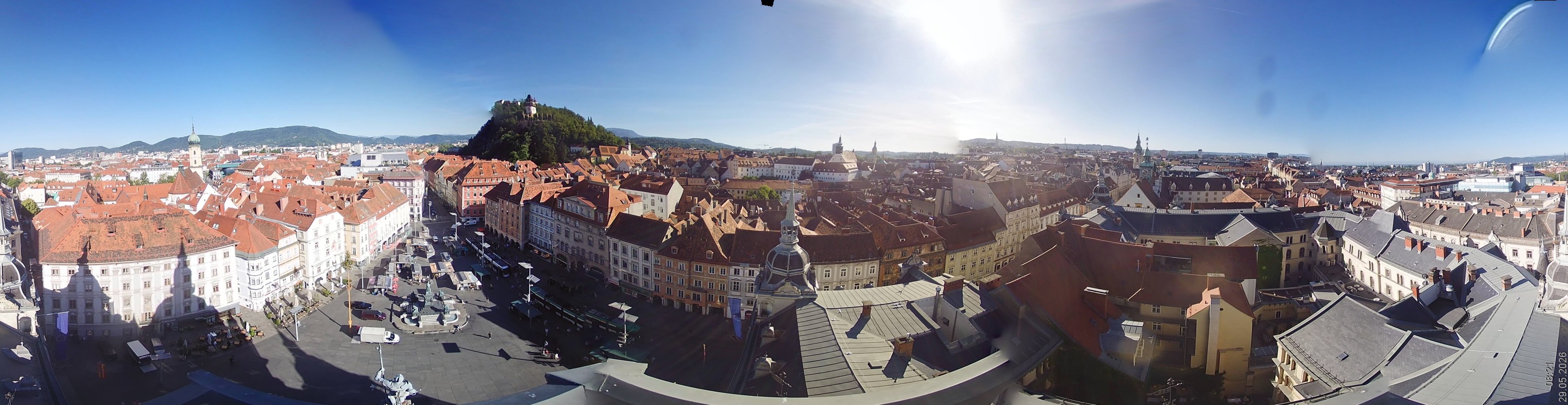 Archiv Foto Webcam Grazer Rathaus
