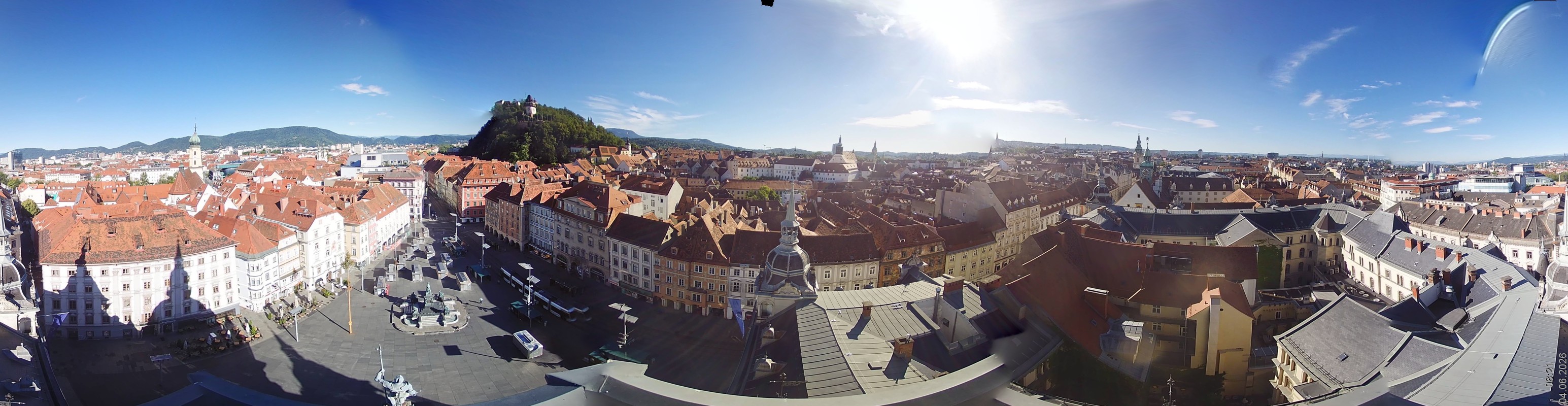 Archiv Foto Webcam Grazer Rathaus