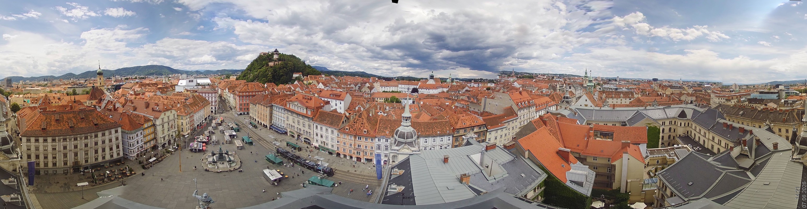 Archiv Foto Webcam Grazer Rathaus