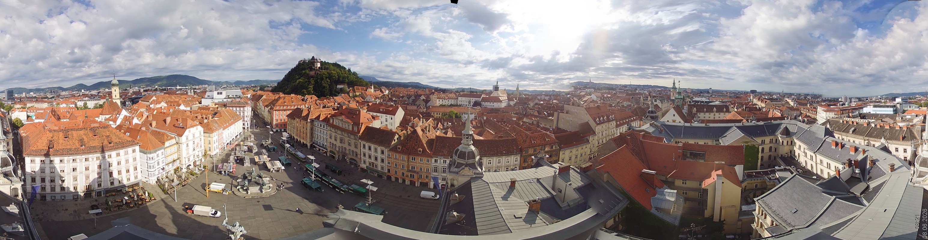 Archiv Foto Webcam Grazer Rathaus