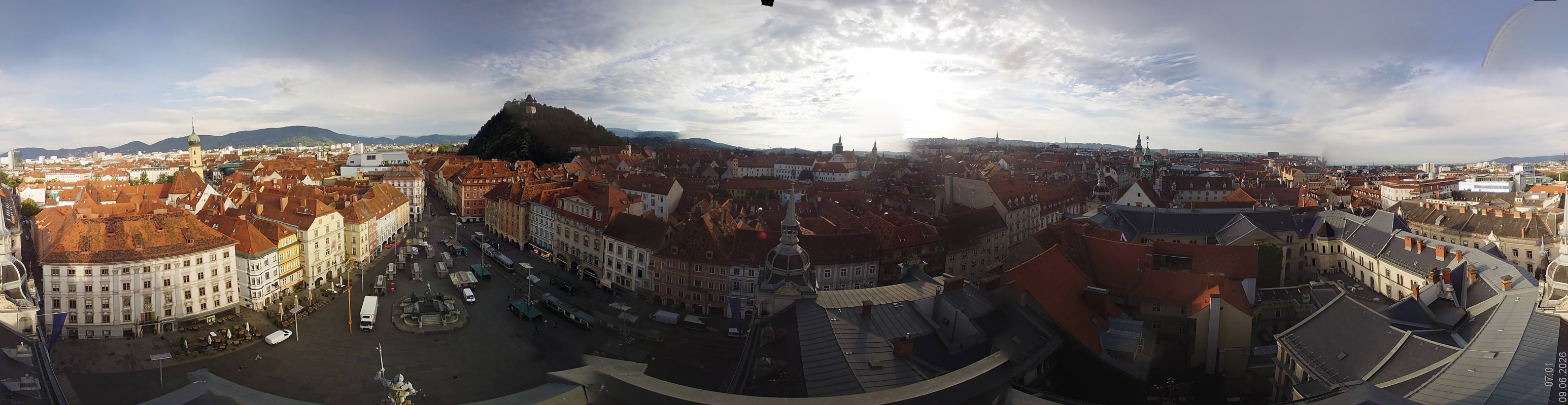 Archiv Foto Webcam Grazer Rathaus