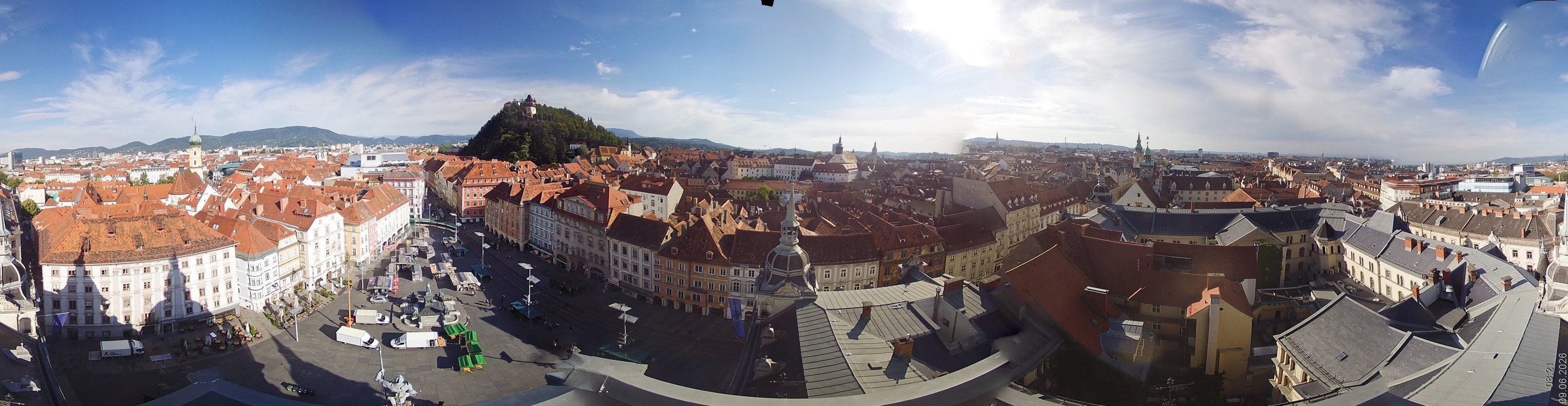 Archiv Foto Webcam Grazer Rathaus
