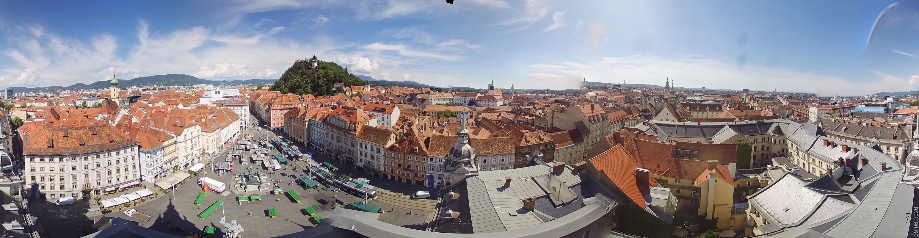 Archiv Foto Webcam Grazer Rathaus