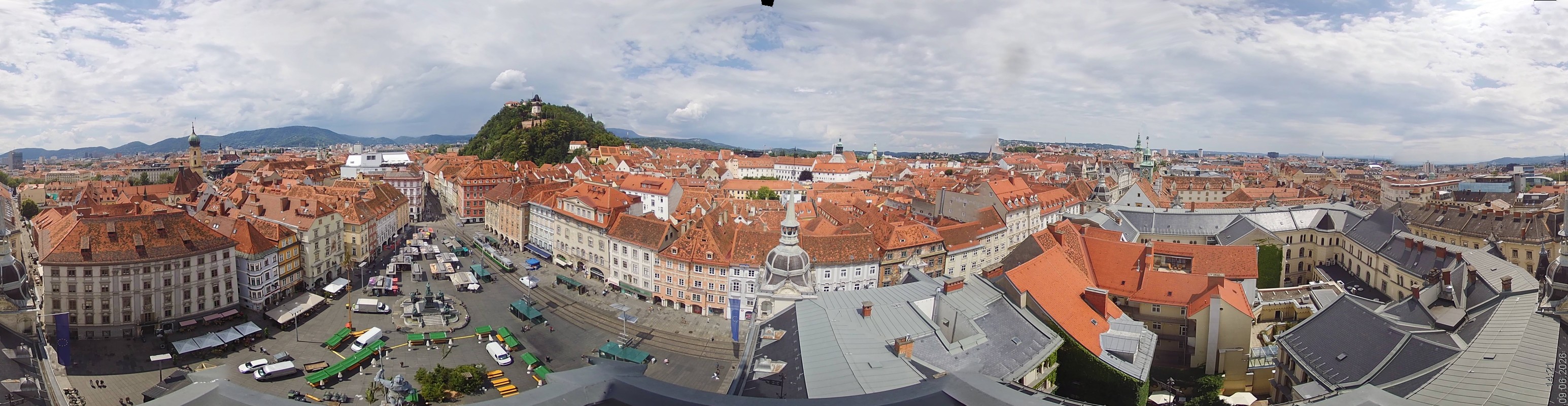 Archiv Foto Webcam Grazer Rathaus