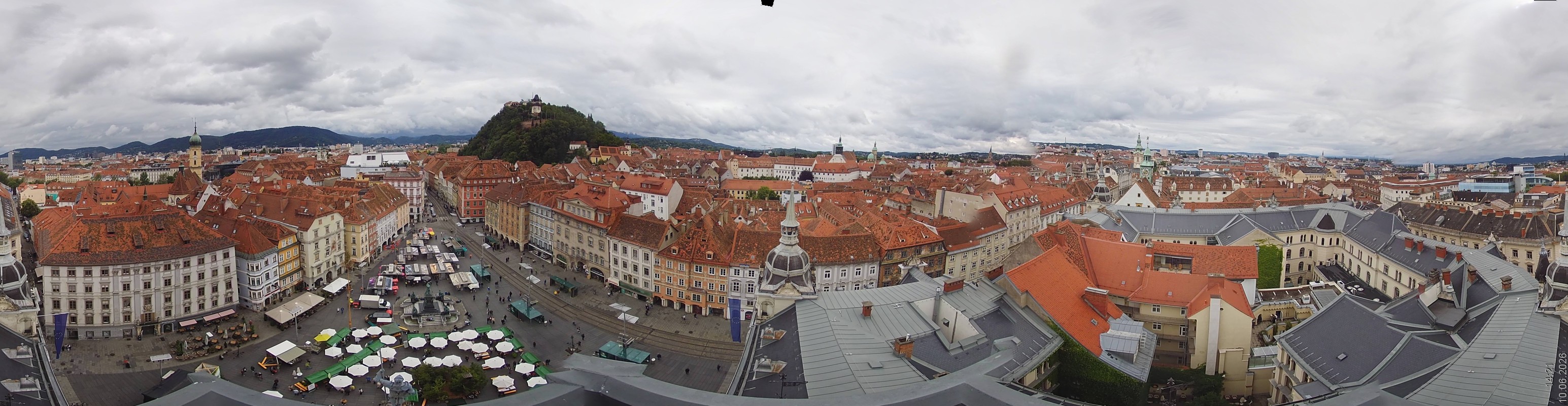 Archiv Foto Webcam Grazer Rathaus