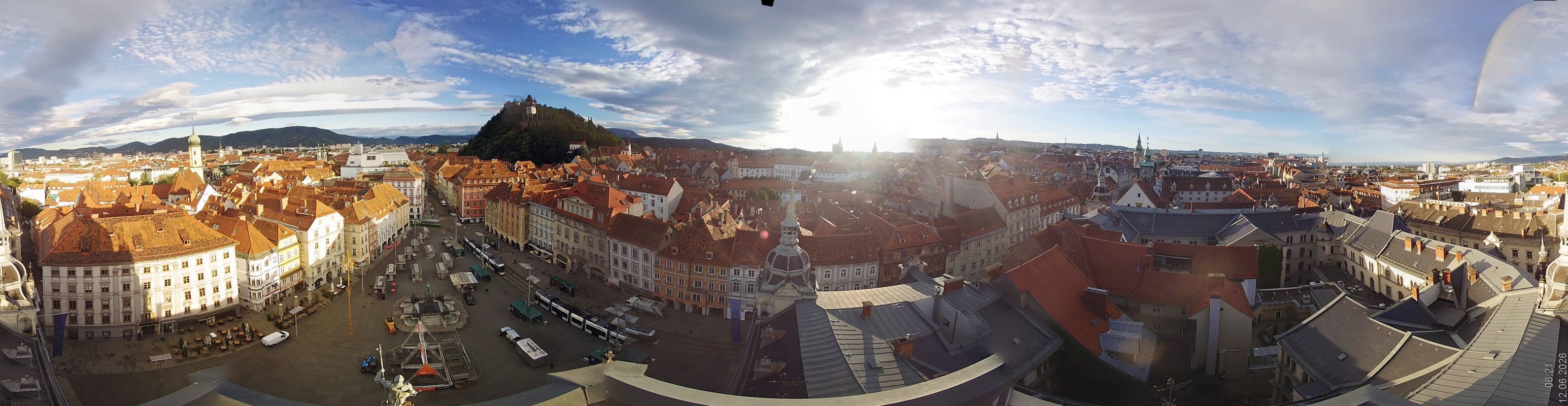 Archiv Foto Webcam Grazer Rathaus
