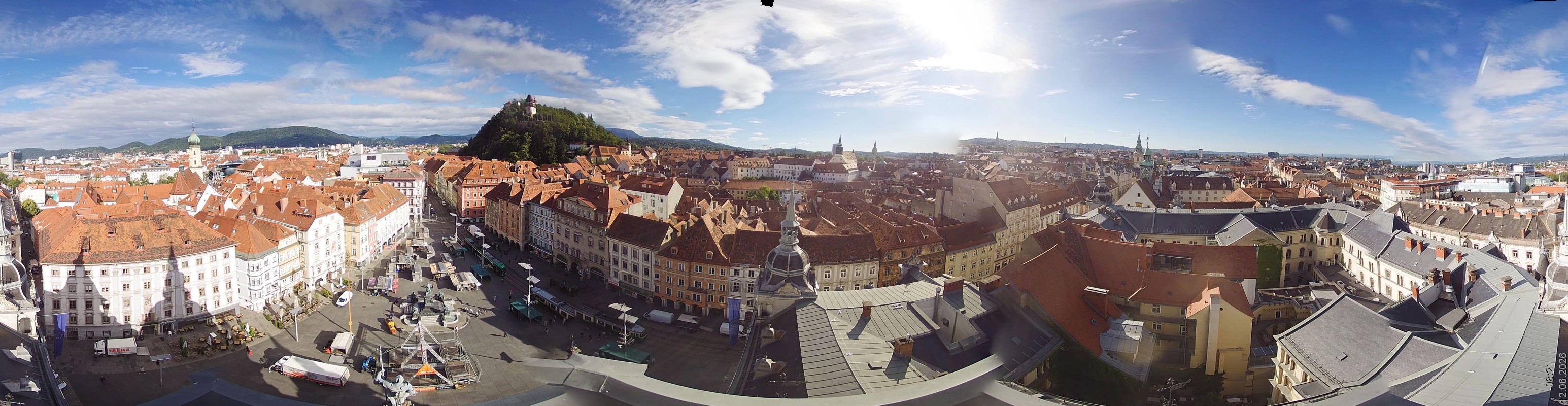 Archiv Foto Webcam Grazer Rathaus