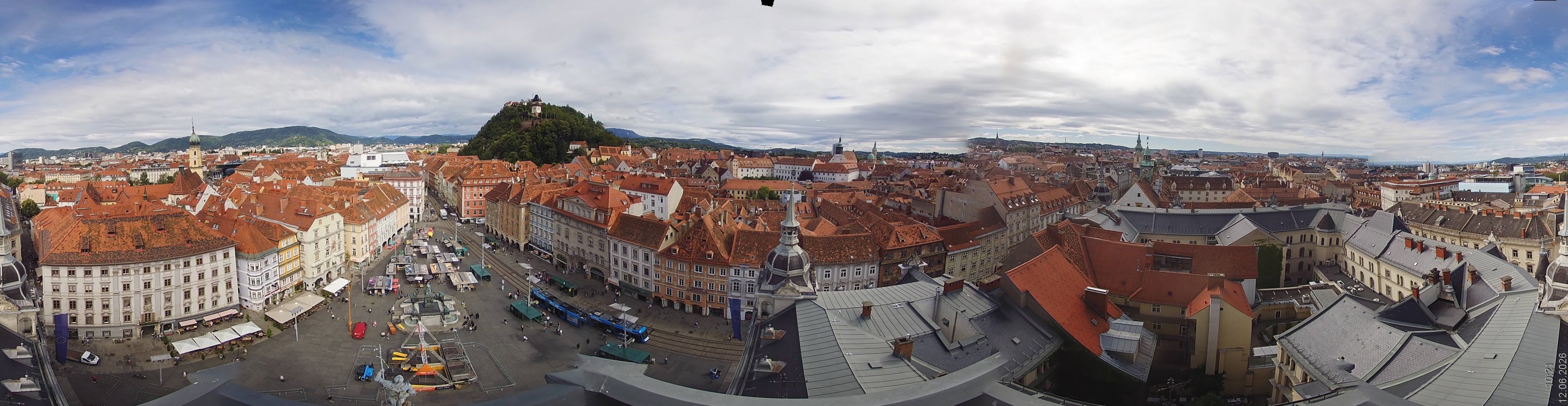 Archiv Foto Webcam Grazer Rathaus