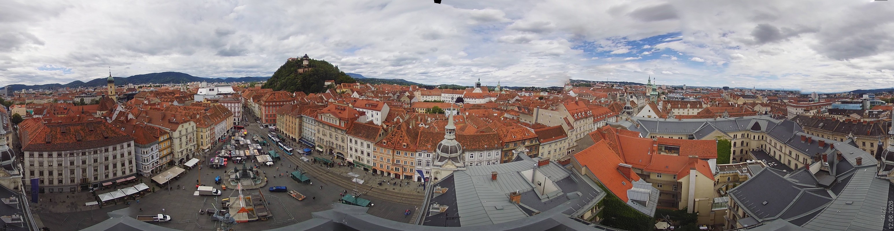 Archiv Foto Webcam Grazer Rathaus