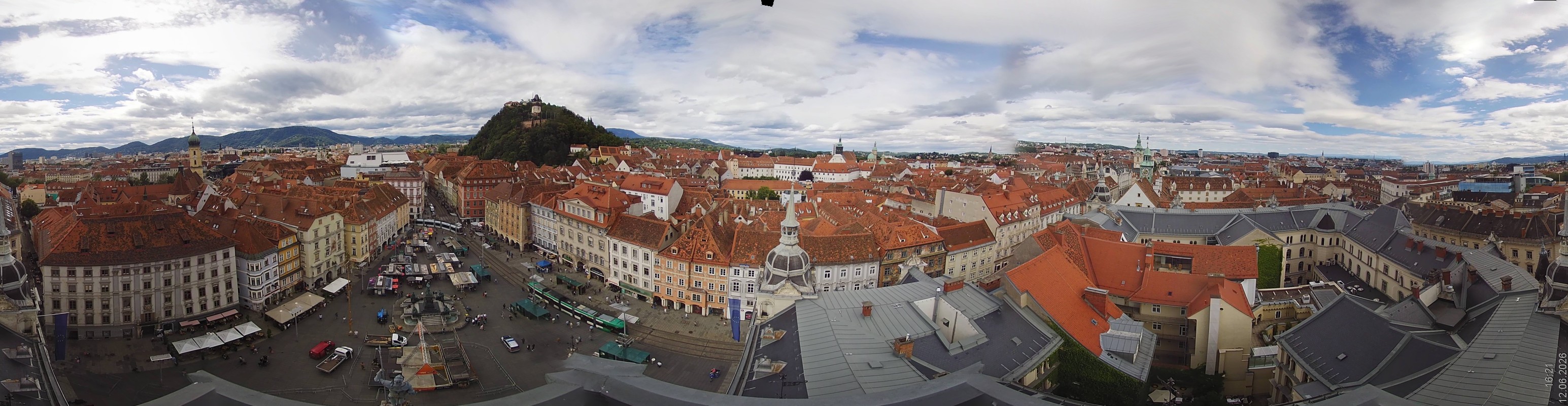 Archiv Foto Webcam Grazer Rathaus
