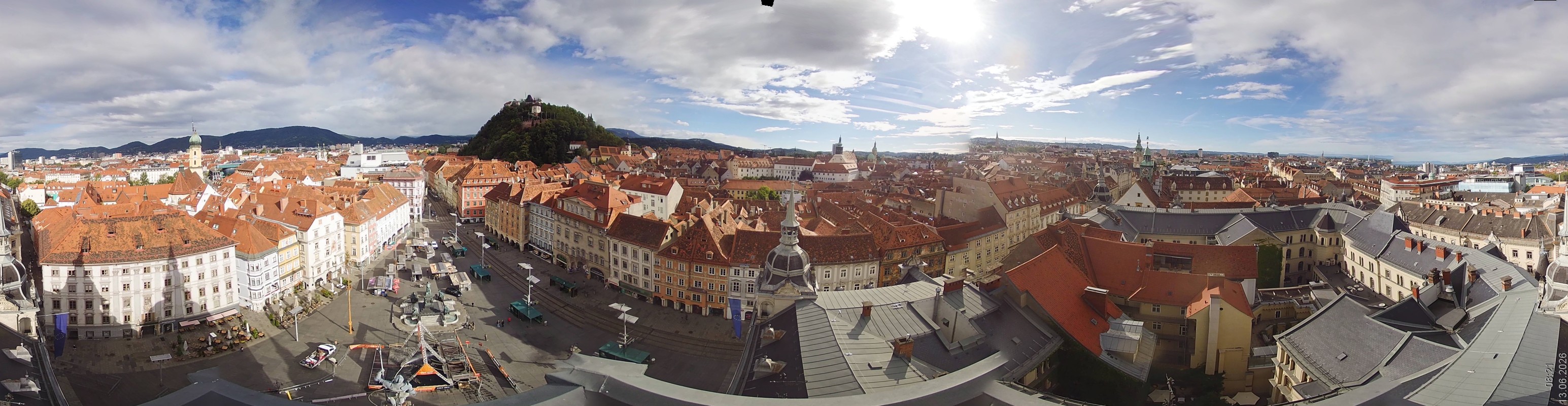 Archiv Foto Webcam Grazer Rathaus