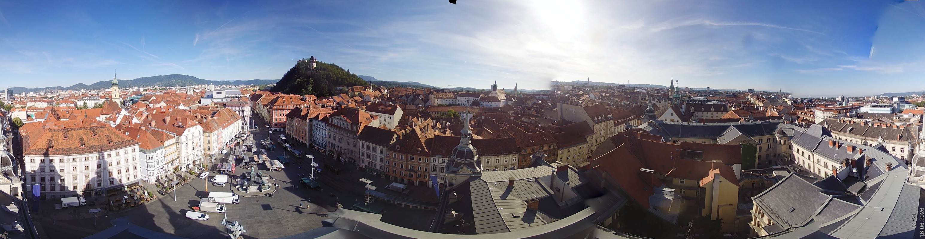 Archiv Foto Webcam Grazer Rathaus