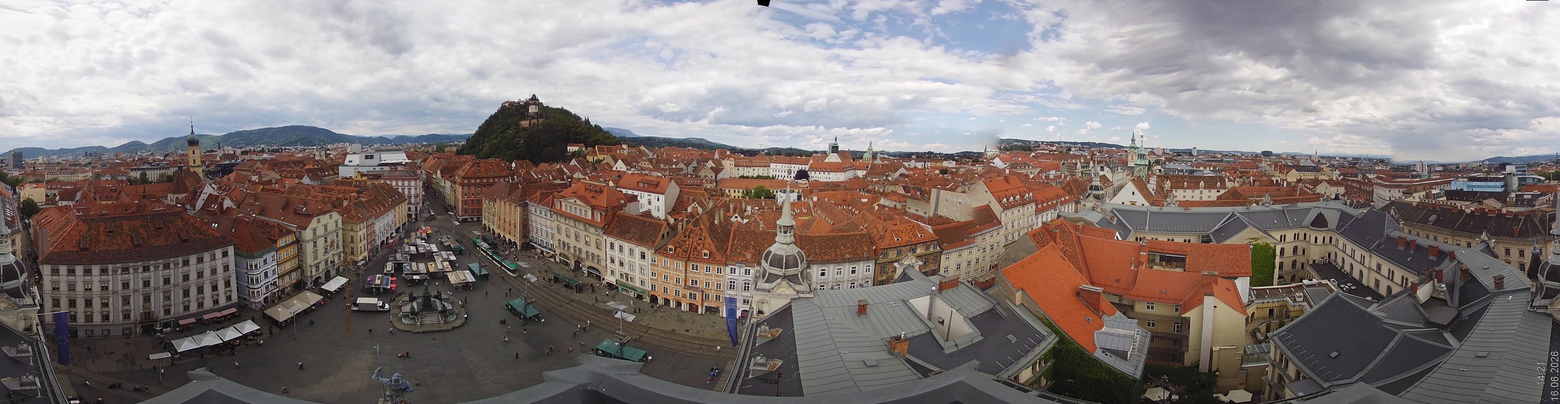 Archiv Foto Webcam Grazer Rathaus