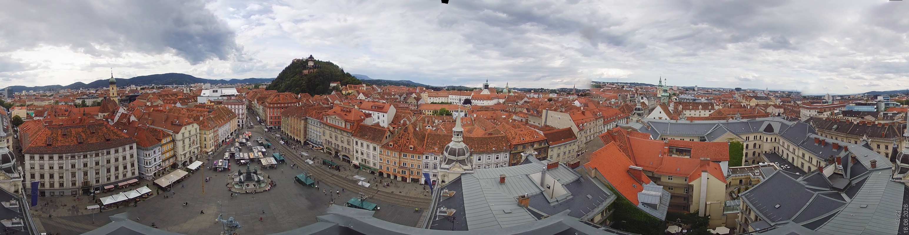 Archiv Foto Webcam Grazer Rathaus