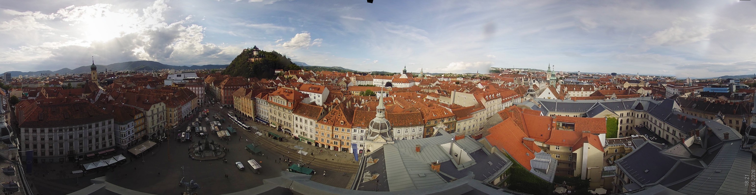 Archiv Foto Webcam Grazer Rathaus