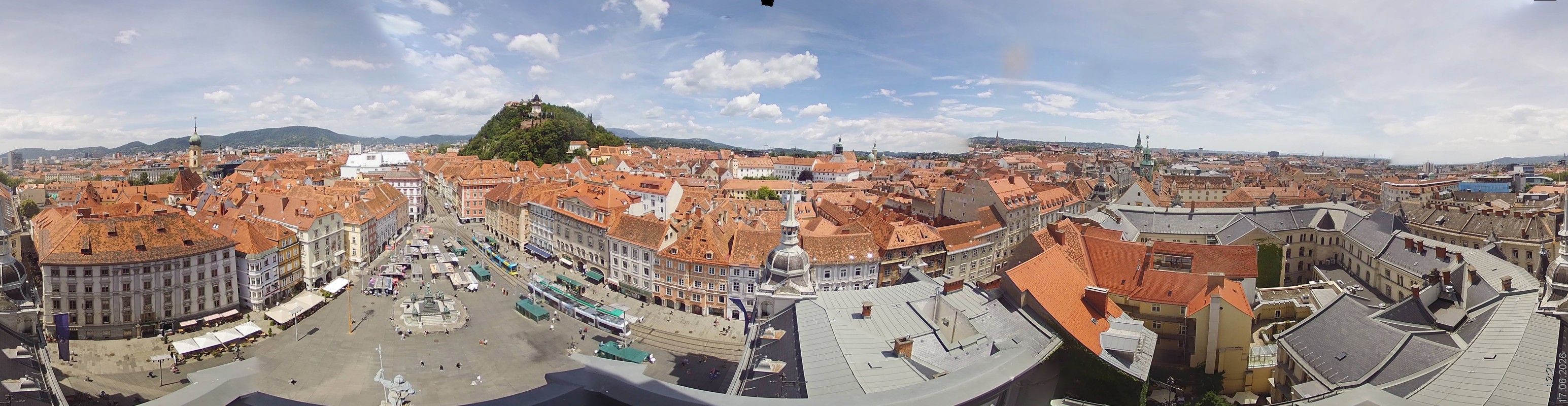 Archiv Foto Webcam Grazer Rathaus