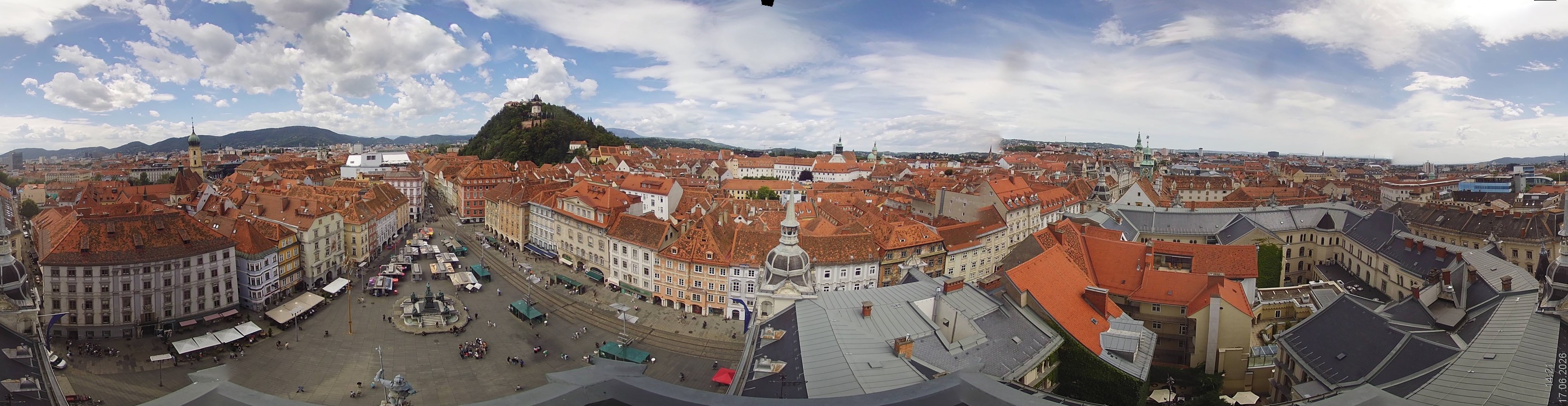 Archiv Foto Webcam Grazer Rathaus