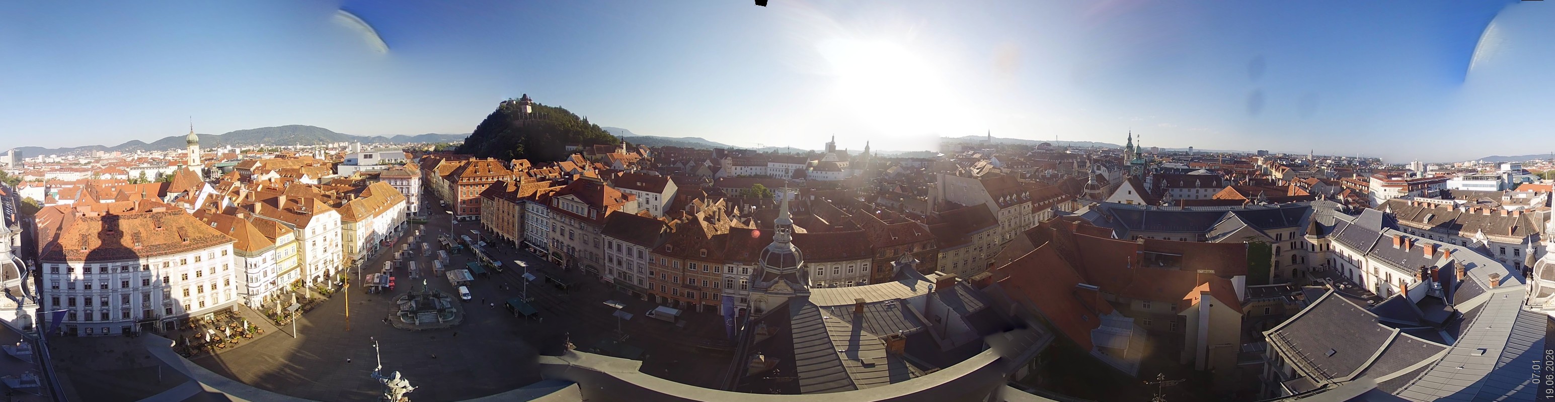 Archiv Foto Webcam Grazer Rathaus