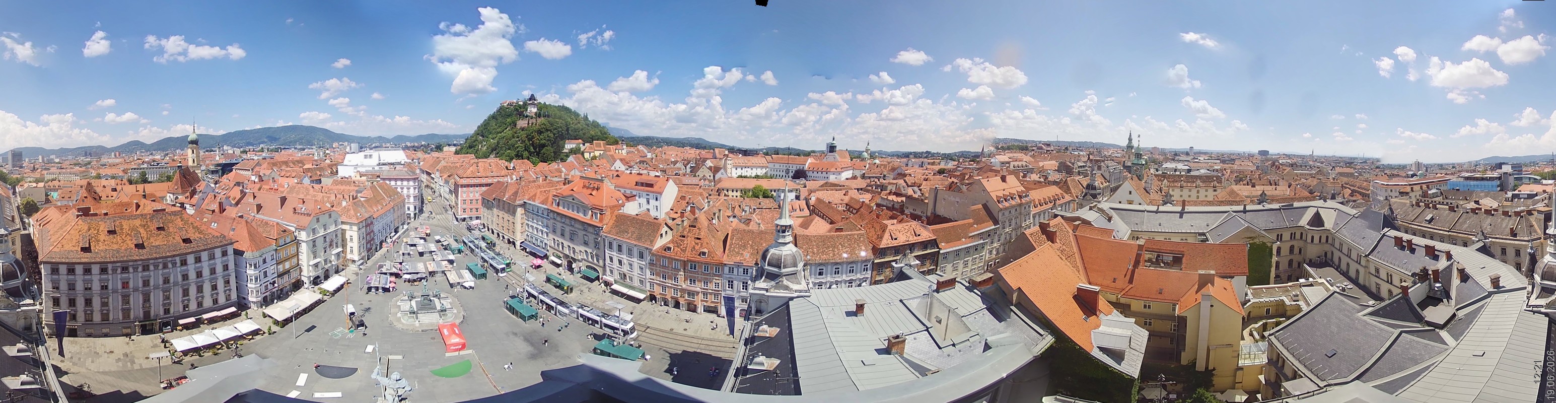Archiv Foto Webcam Grazer Rathaus