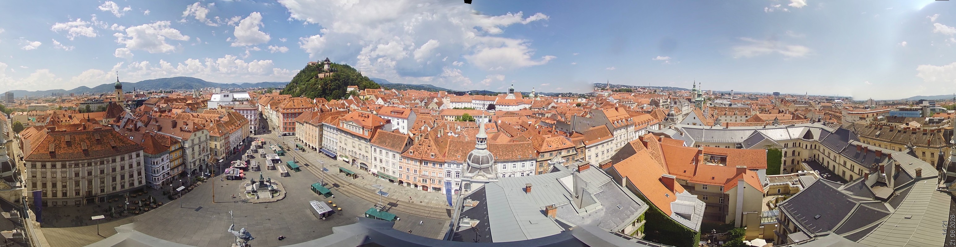 Archiv Foto Webcam Grazer Rathaus
