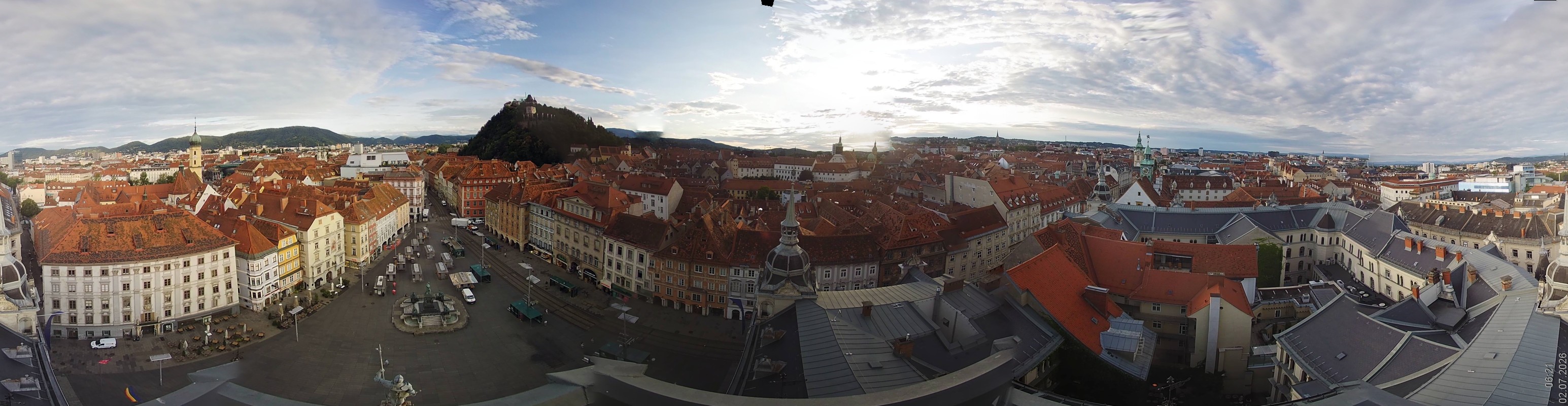 Archiv Foto Webcam Grazer Rathaus