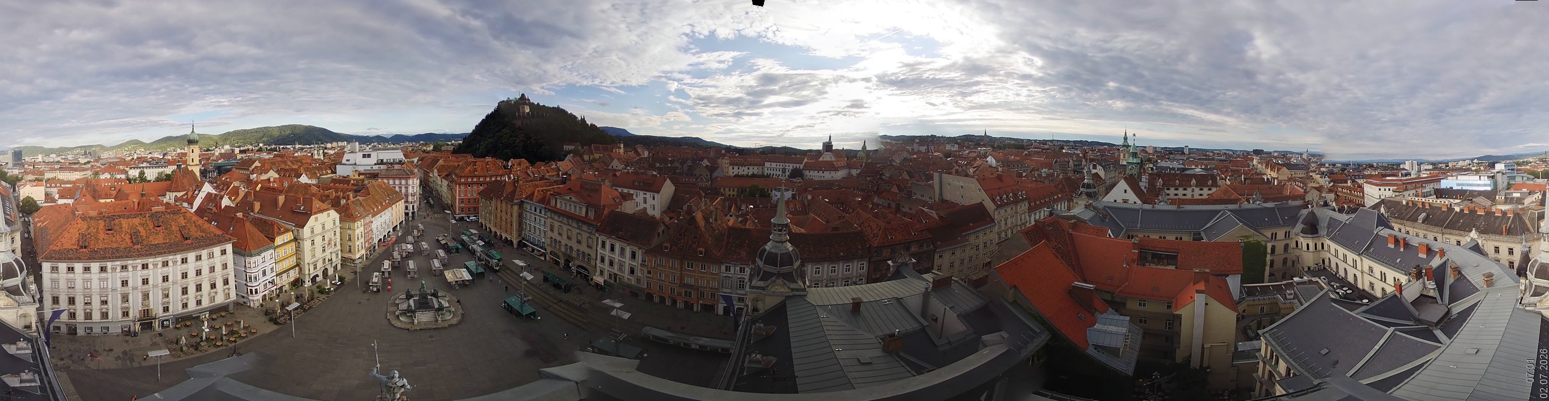 Archiv Foto Webcam Grazer Rathaus