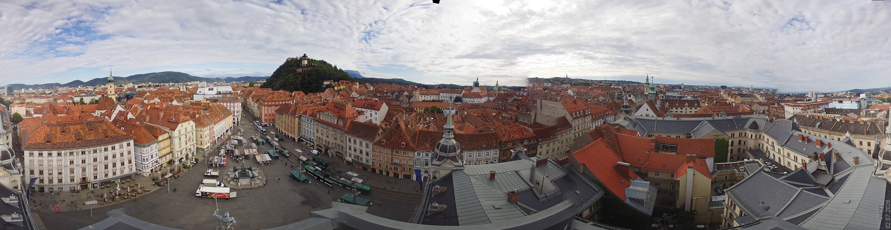 Archiv Foto Webcam Grazer Rathaus