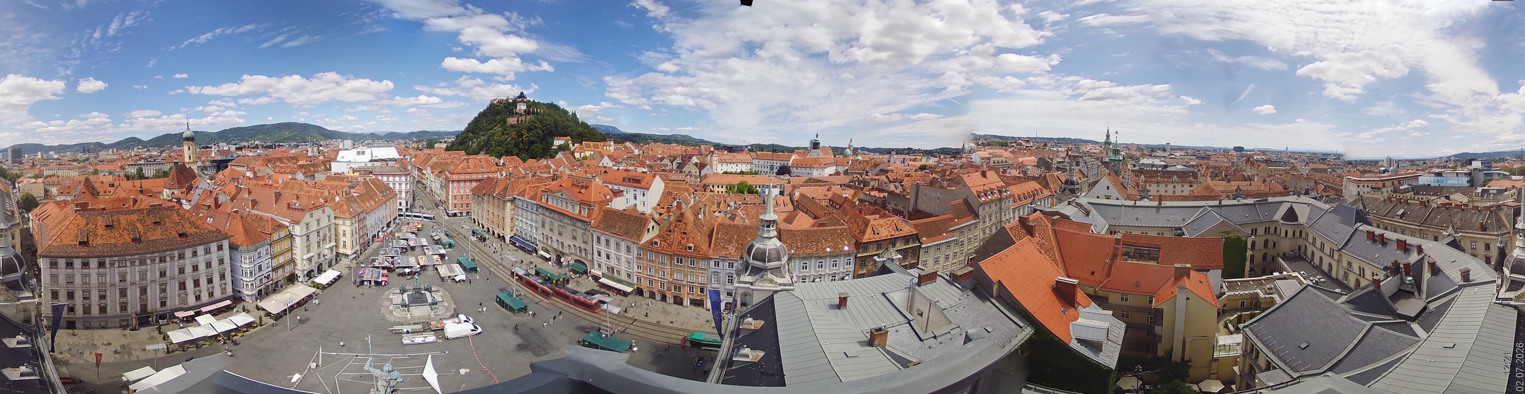 Archiv Foto Webcam Grazer Rathaus