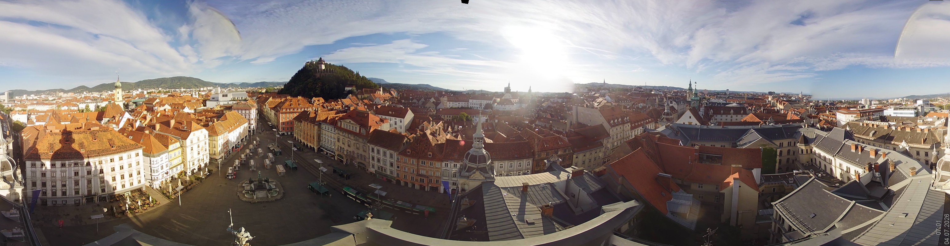 Archiv Foto Webcam Grazer Rathaus