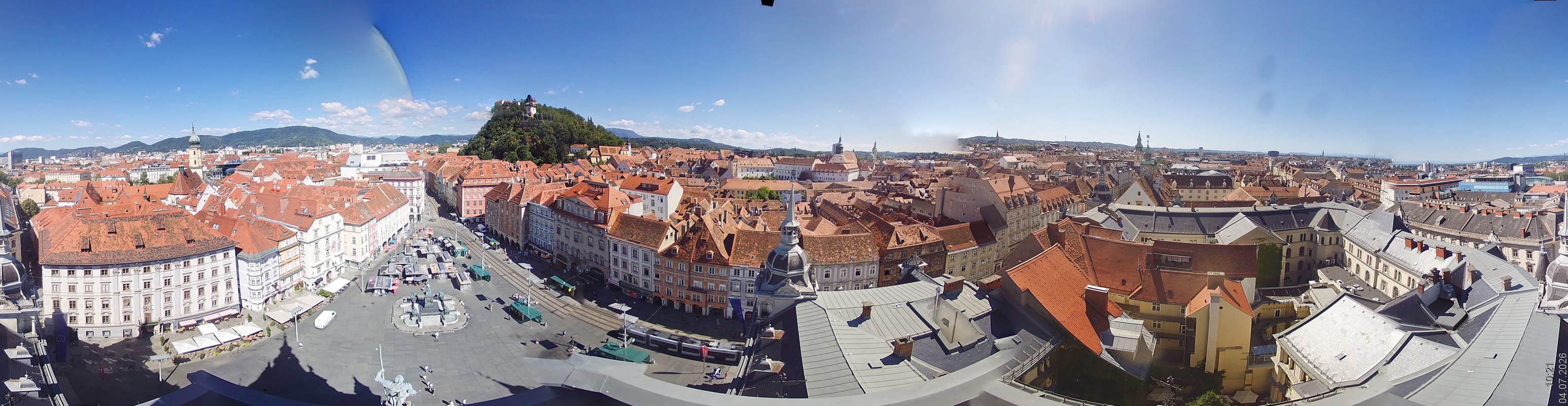 Archiv Foto Webcam Grazer Rathaus