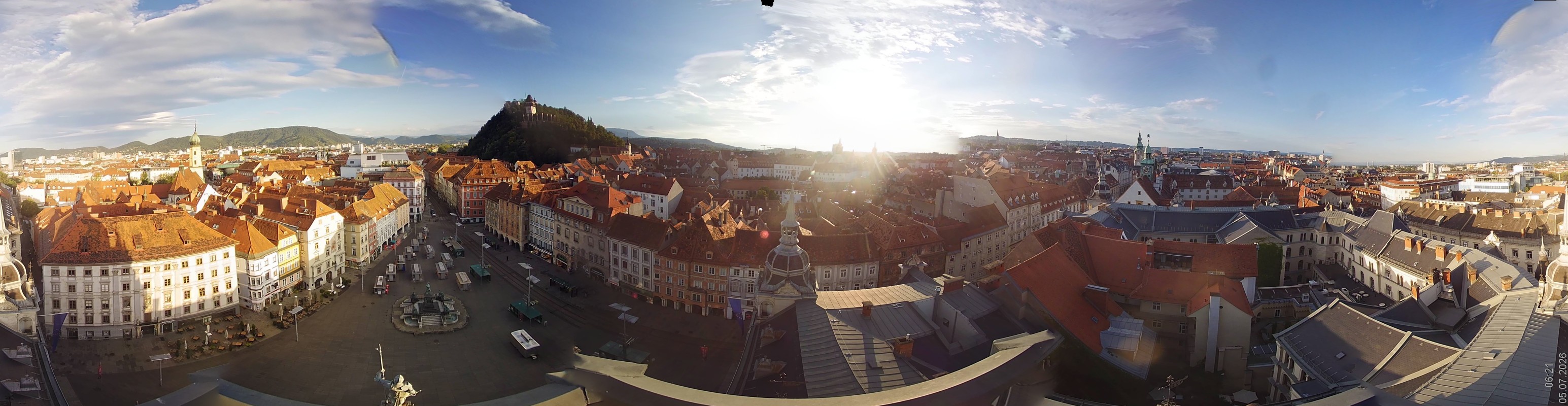 Archiv Foto Webcam Grazer Rathaus