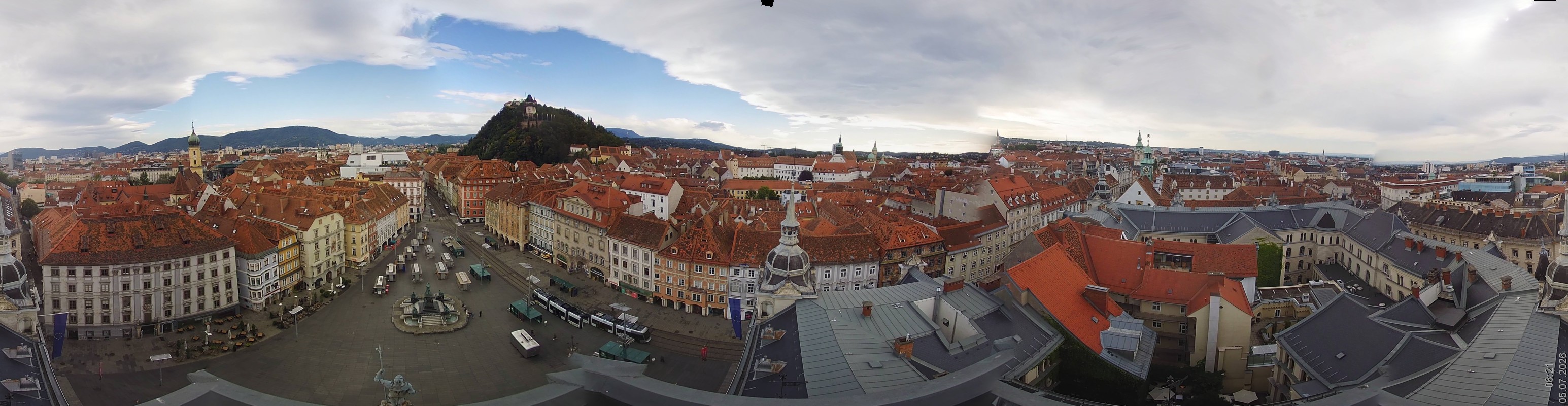 Archiv Foto Webcam Grazer Rathaus