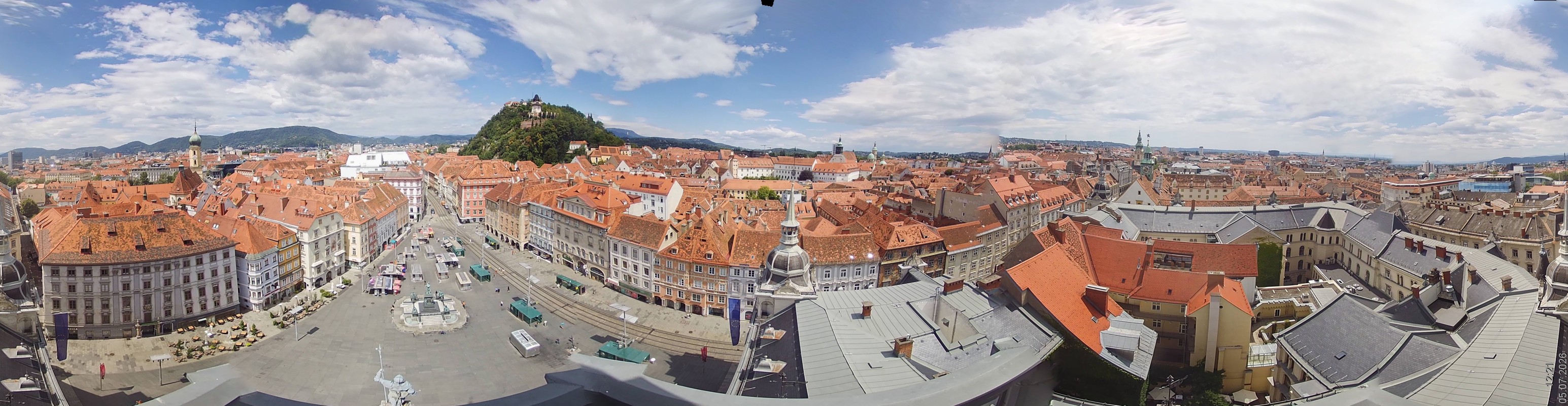 Archiv Foto Webcam Grazer Rathaus