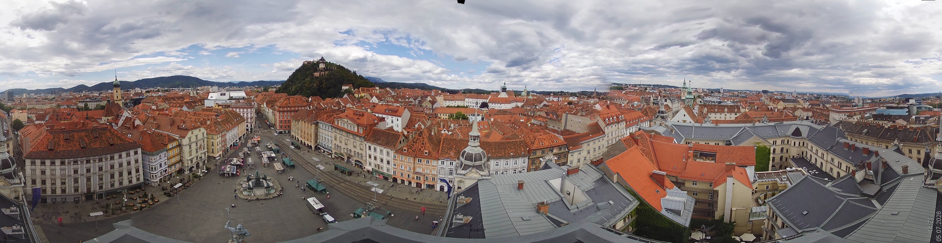 Archiv Foto Webcam Grazer Rathaus