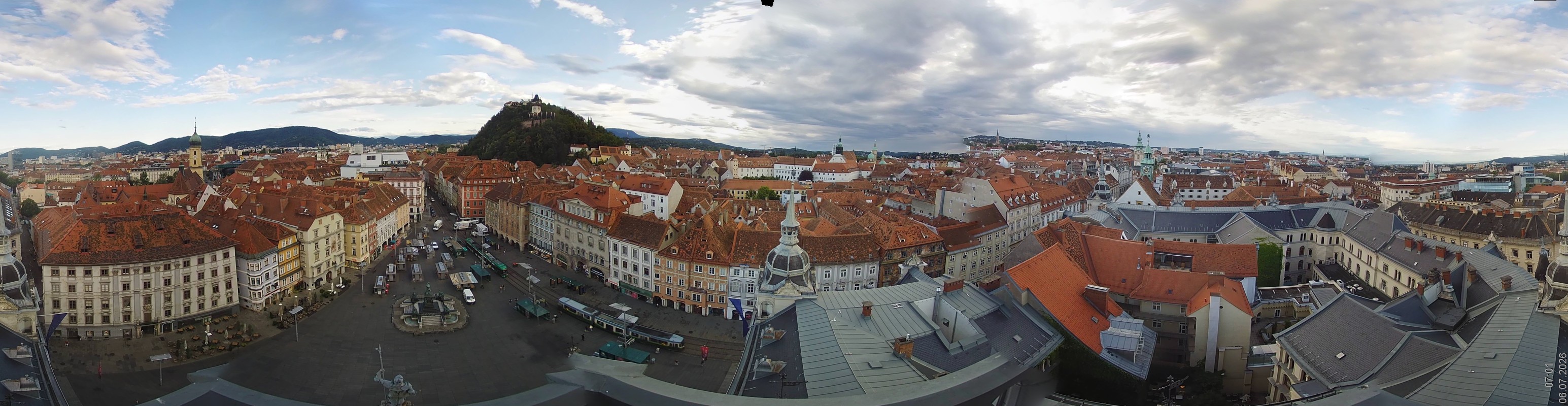 Archiv Foto Webcam Grazer Rathaus