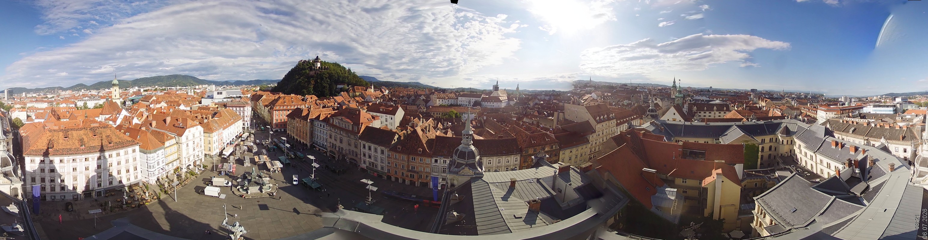 Archiv Foto Webcam Grazer Rathaus