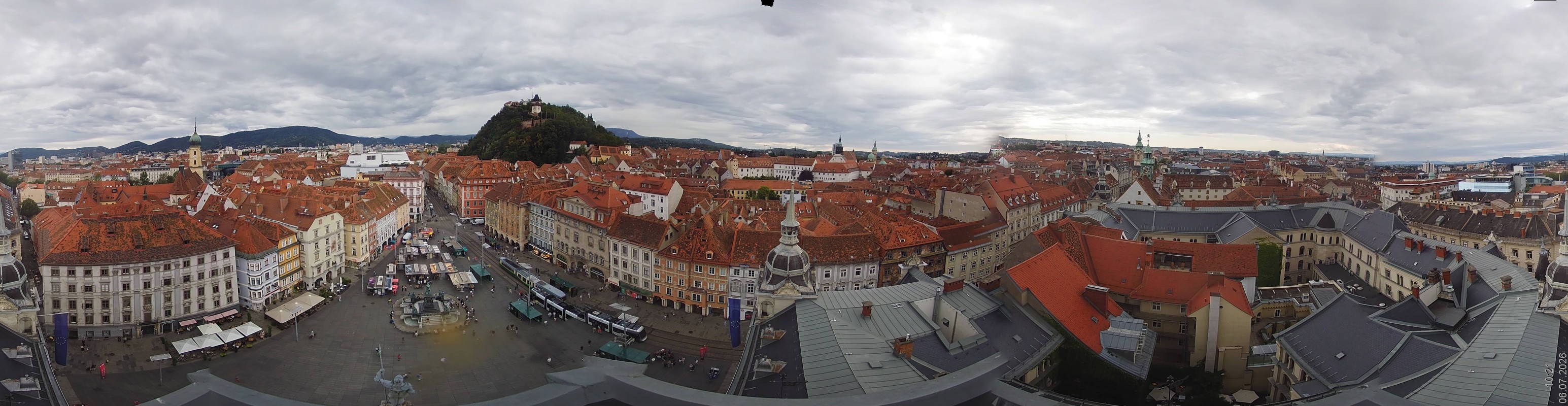 Archiv Foto Webcam Grazer Rathaus